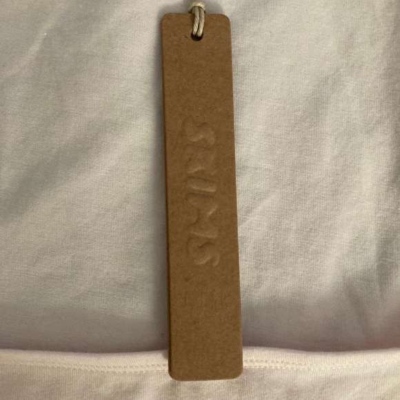 Skims Cotton Jersey Scoop Neck Long Sleeve Top NWT Barely Pink - Picture 8 of 11